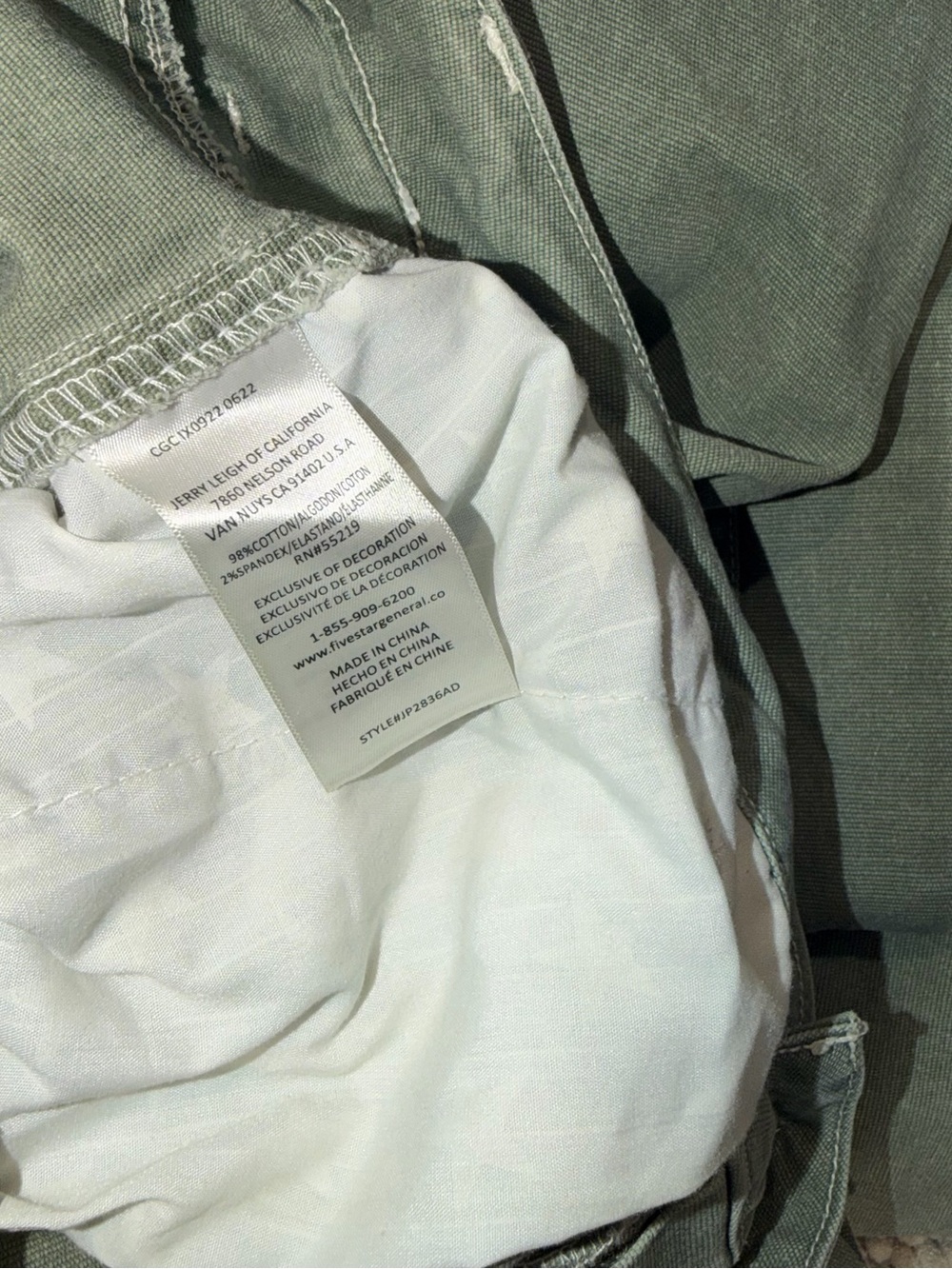 Utility carpenter Pants in Olive Green - Picture 7 of 7